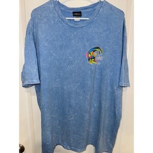 Vintage 90s ONeill Surf Shop Santa Cruz Blue Acid Wash Mens XL Neon Wave Rare